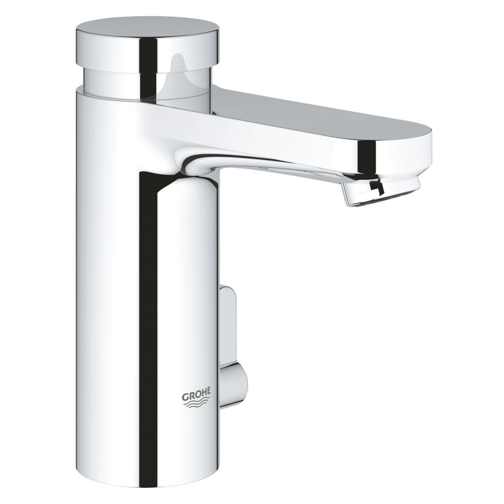 GROHE EUROECO COSMOPOLITAN T SELF-CLOSING BASIN MIXER-TEMPERATURE LIMITER | CHROME