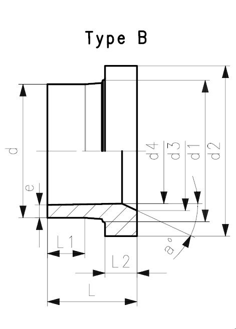 PE100 FLANGE ADAPTOR SDR17 200MM