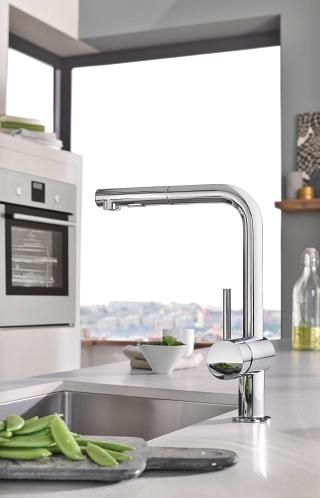 GROHE MINTA SINGLE-LEVER SINK MIXER, L-SPOUT | CHROME 1/2 IN