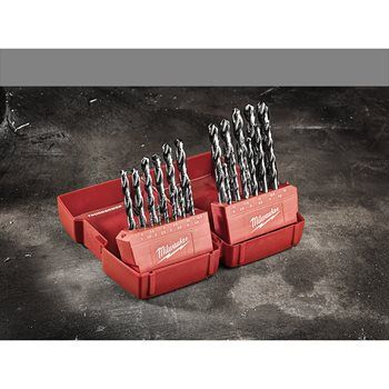 MILWAUKEE HSS-G DRILL BITS (25-PIECE). PLASTIC CASSETTE