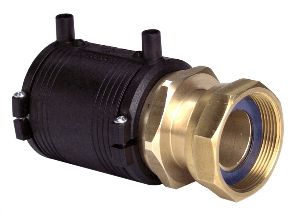 PE100 E/F TRANS.COUPLER PE/BRASS LOOSE NUT