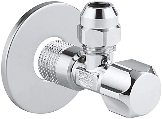 GROHE ANGLE VALVE, WITHOUT COMPRESSION NUT | CHROME 1/2 IN