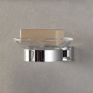 GROHE ESSENTIALS CUBE HOLDER FOR GLASS/SOAP |CHROME