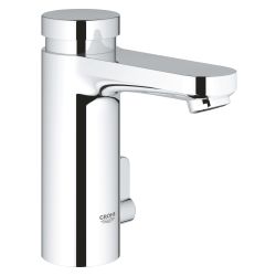 GROHE EUROECO COSMOPOLITAN T SELF-CLOSING BASIN MIXER-TEMPERATURE LIMITER | CHROME