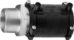 PE100 E/F TRANS.COUPLER PE/STEEL KIT MALE 63X2