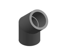 UPVC SCH80 ELBOW 45DEG SXS 10