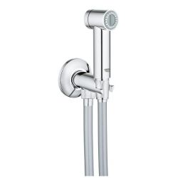 GROHE SENA TRIGGER SPRAY 35, SPRAY SET WITH SELF CLOSING ANGLE VALVE, 1 SPRAY | CHROME, 1250 MM HOSE