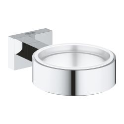 GROHE ESSENTIALS CUBE HOLDER FOR GLASS/SOAP |CHROME