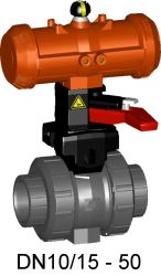 UPVC BALL VALVE TYPE 230 - DA WITH M/OVERRIDE S. SOCKET DN50/2