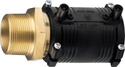 PE100 E/F TRANS.COUPLER PE/BRASS KIT MALE 63X1 1/2