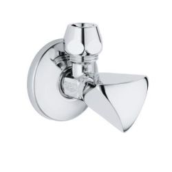 GROHE ANGLE VALVE, WITH COMPRESSION NUT | CHROME 1/2 IN