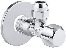 GROHE ANGLE VALVE, WITHOUT COMPRESSION NUT | CHROME 1/2 IN